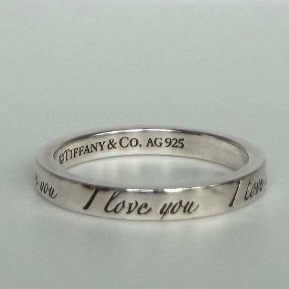 Tiffany Retired Notes "I Love You" Ring - Sterling Silver - Size 6.75 - Picture 10 of 16